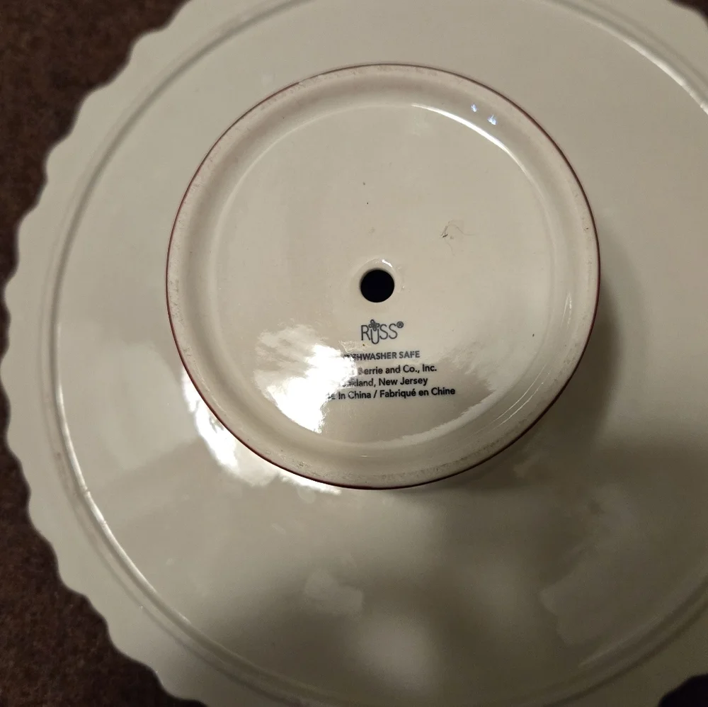 Russ Cake Stand In Red 4in Tall